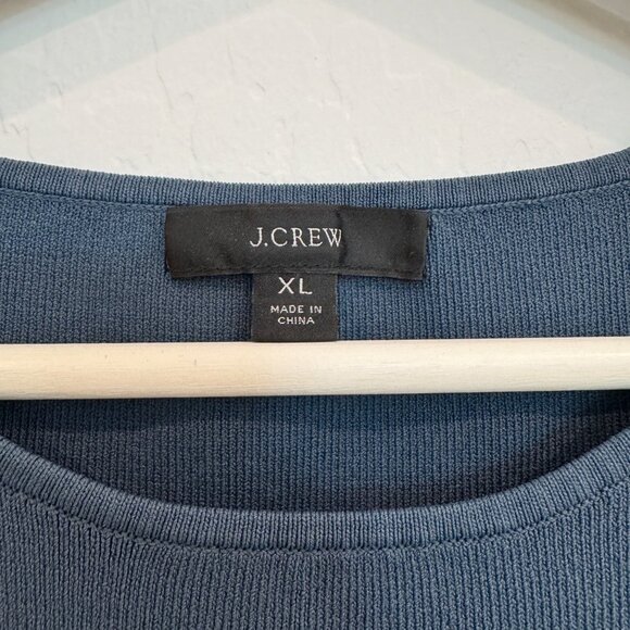 J. Crew Supersculpt Racerback Cropped Sweater Tank Top Shell Base Layer Blue XL - Picture 6 of 9